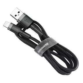   Baseus Cafule iPhone Lightning Adat- és töltőkábel CALKLF-BG1 2.4A 1 méter szürke/fekete