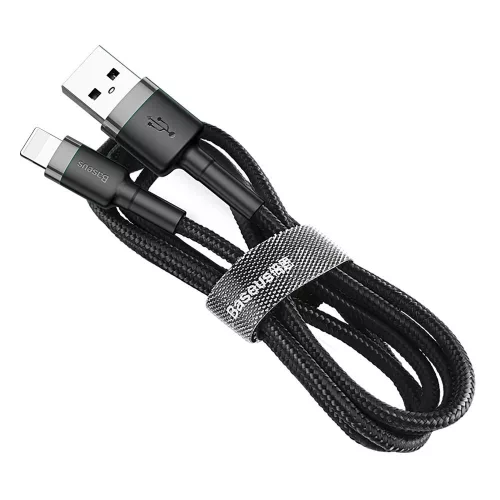 Baseus Cafule iPhone Lightning Adat- és töltőkábel CALKLF-BG1 2.4A 1 méter szürke/fekete