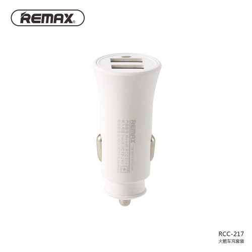 Remax Rocket Autós töltő 2 USB 2,4A RCC217 fehér