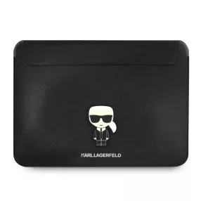   Karl Lagerfeld Saffiano Ikonik fekete laptop táska 16col (KLCS16PISFBK)