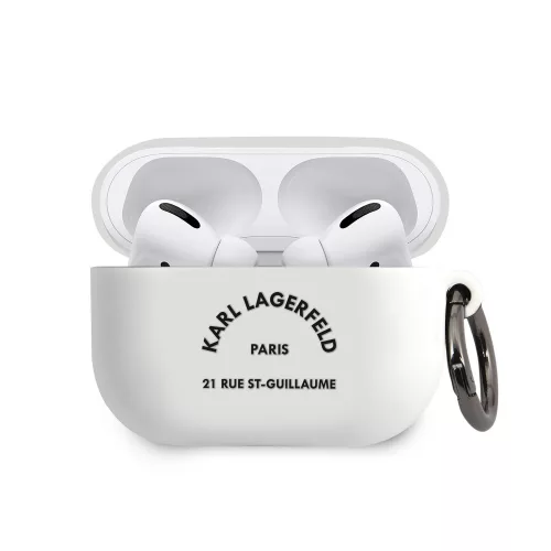 Karl Lagerfeld Rue St Guillaume Apple Airpods Pro szilikon tok fehér (KLACAPSILRSGWH)