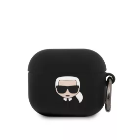   Karl Lagerfeld Apple Airpods 3 szilikon tok fekete (KLACA3SILKHBK)
