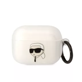   Karl Lagerfeld 3D Logo NFT Karl Head TPU Apple Airpods Pro szilikon tok fehér (KLAPHNIKTCT)
