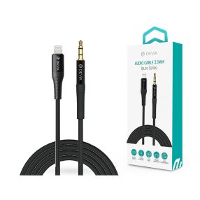   Devia 3,5 mm jack - Lightning audio kábel 1 m-es vezetékkel - Devia Series iPureAUX Audio Cable - black