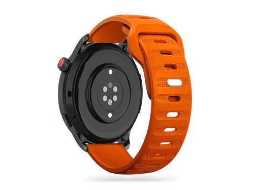 Samsung Galaxy Watch 4 / 5 / 5 Pro / 6 szilikon sport szíj - Tech-Protect       IconBand Line Watch Band - 40/42/43/44/45/46/47 mm - orange