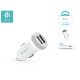 Devia Smart Dual USB szivargyújtós töltő adapter - Devia Smart Series Car Charger - 5V/3,1A - white
