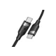 VEGER CC02 USB TYPE-C / TYPE-C PD KÁBEL 100W 1.5 MÉTER FEKETE