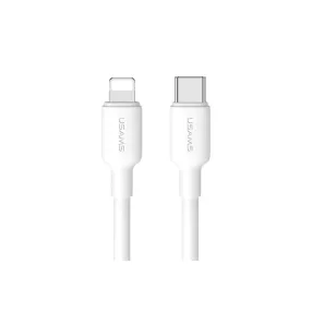   USAMS SJ612 U84 USB TYPE-C / LIGHTNING KÁBEL PD20W 3 MÉTER FEHÉR