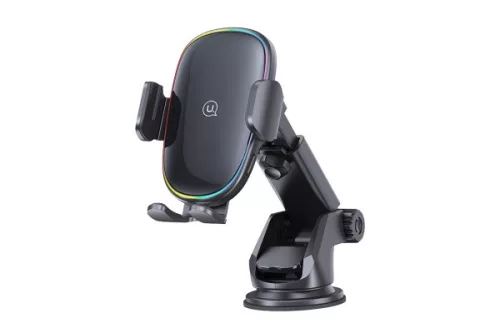 USAMS CD187 WIRELESS TÖLTŐS TAPADÓKORONGOS AUTÓS TARTÓ 15W FEKETE