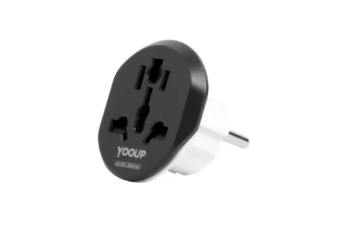 YOOUP T01 HÁLÓZATIFEJ ÁTALAKÍTÓ 220V (UTAZÁSI ADAPTER) FEKETE-FEHÉR