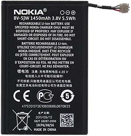 Nokia BV-5JW gyári akkumulátor Li-Ion 1450mAh (Lumia 800, N9)