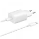 Samsung EP-TA800XWEGWW gyári hálózati fehér gyorstöltő 3A Type - C bemenettel 25W EP-DG977BWE Type-C - Type-C adatkábellel 1m