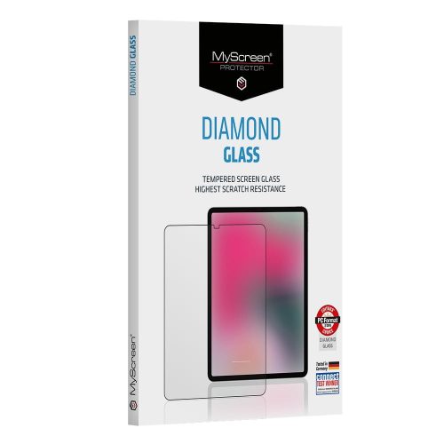 MyScreen Diamond Glass - Apple iPad Pro 12.9col (2018/2020) teljes képernyős kijelzővédő üvegfólia fekete (9H)