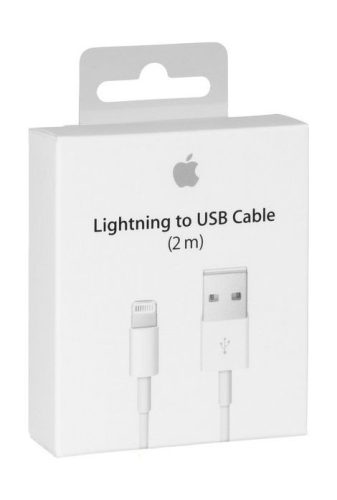 Apple A1510 USB - Lightning (8Pin) gyári adatkábel 2 méteres (MD819ZM/A) dobozos