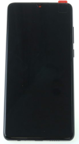 Huawei P30 (ELE-L09) kompatibilis LCD modul kerettel akkumulátorral fekete Gyári