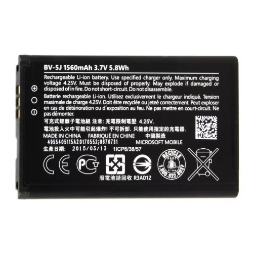 Nokia BV-5J gyári akkumulátor Li-Ion 1560mAh (Lumia 435, 532)