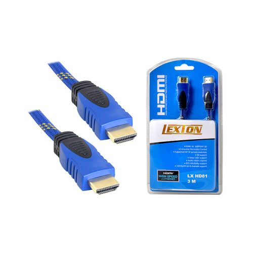 Video kábel (HDMI HDMI) v1.4 blist 3m kék