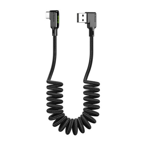 USB to USB-C cable, Mcdodo CA-7310, angled, 1.8m (black)