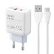 Wall charger  LDNIO A2421C USB, USB-C 22.5W + USB-C cable
