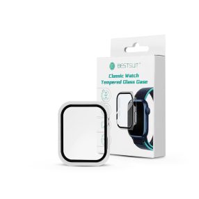   Apple Watch 7/Series 8 (41 mm) védőtok beépített edzett üveggel - Bestsuit      Classic Watch Tempered Glass Case - átlátszó