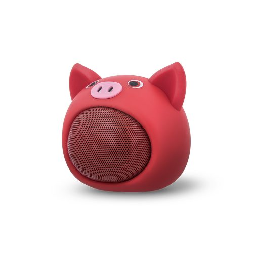Forever Sweet Animal Pig vezeték nélküli Bluetooth hangszóró ABS-100 piros
