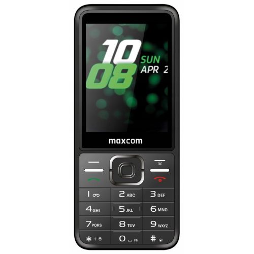 Maxcom MM244 mobiltelefon, dual sim-es kártyafüggetlen, fekete (magyar nyelvű menüvel)