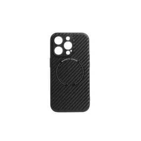   YOOUP MAGNETIC MINTÁS IPHONE 15 PRO MAX 6.7 TPU TOK MAGSAFE-VEL CARBON FEKETE
