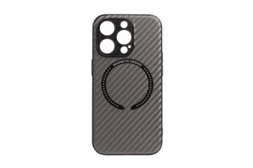 YOOUP MAGNETIC MINTÁS IPHONE 15 PRO MAX 6.7 TPU TOK MAGSAFE-VEL CARBON SZÜRKE