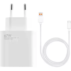   Xiaomi MDY-12-EH gyári hálózati fehér gyors (Turbo) töltőfej 3,25A 67W