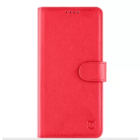   Tactical Field T - Mobile T Phone Pro 5G oldalra nyíló mágneses könyv tok szilikon belsővel piros