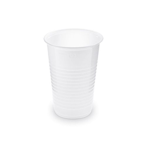 Műanyag pohár 3DL Fehér Prémium / 100db