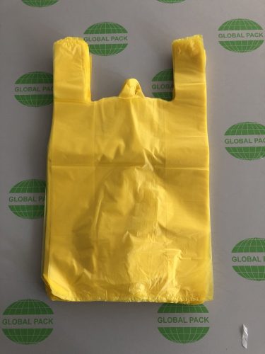 32x55/13 Ingvállas bevásárlótáska (szatyor) sárga / 500db