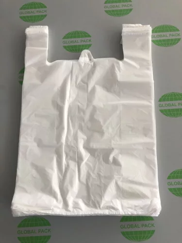 40x60/13 Ingvállas bevásárlótáska (szatyor) fehér  / 500db