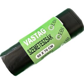 Szemeteszsák 60x70/15 fekete (65 liter) / 20db