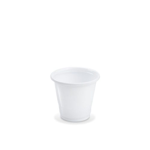 Műanyag pohár 1DL Fehér Prémium / 100db