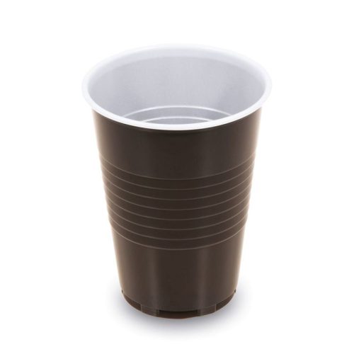 Műanyag Kávéspohár Barna-Fehér 1,5 DL / 100db
