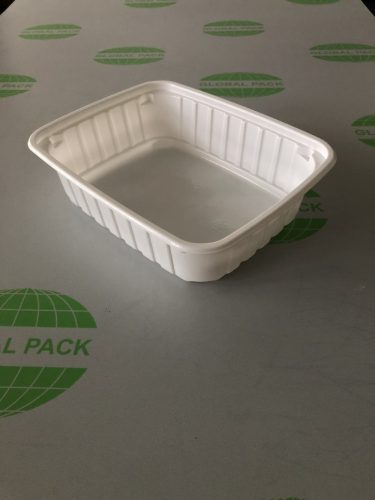 Főételes doboz Fehér 750 ml mikrózható (újrahasználható) import / 50db