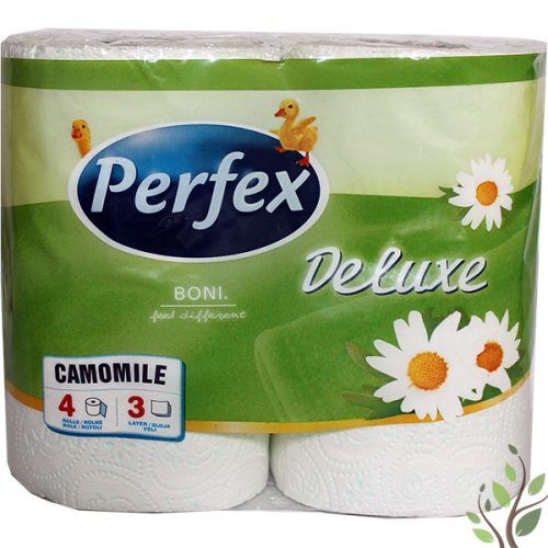 Perfex Deluxe Wc papír kamilla 4 tekercs, 3 rétegű / 1db