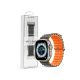 Apple Watch szilikon sport szíj - Deluxe Series Sport6 Silicone Two-tone Watch  Band - 42/44/45/49 mm - gray/orange