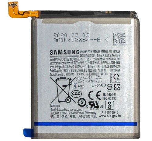 Samsung EB-BG988ABY gyári akkumulátor Li-Ion 5000mAh (S20 Ultra)