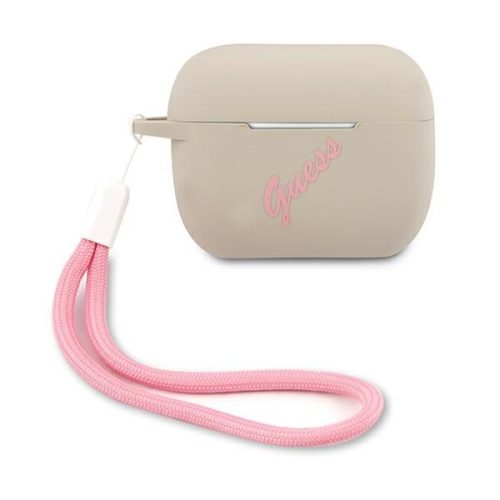 Guess GUACAPLSVSGP Apple AirPods Pro cover grey pink Silicone Vintage