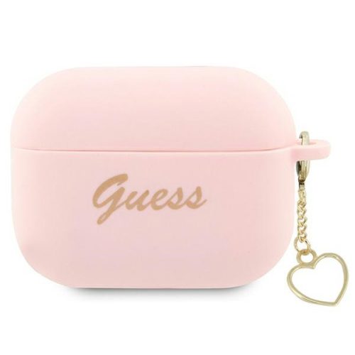 Guess GUAP2LSCHSP Apple AirPods Pro 2 pink Silicone Charm Heart Collection