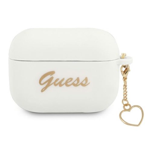 Guess GUAPLSCHSH Apple AirPods Pro white Silicone Charm Heart Collection