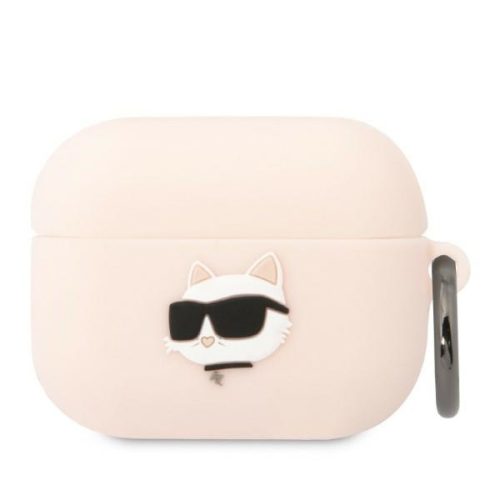 Karl Lagerfeld KLAPRUNCHP Apple AirPods Pro cover pink Silicone Choupette Head 3D