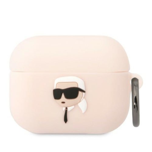 Karl Lagerfeld KLAPRUNIKP Apple AirPods Pro cover pink Silicone Karl Head 3D