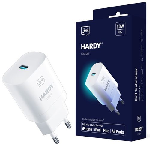 Power Charger 3MK Hardy GaN Charger for Apple 33W Power Delivery USB-C