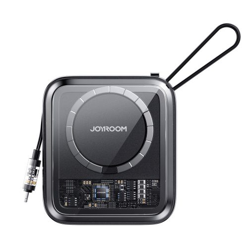 Powerbank with wireless charging Joyroom JR-L007 Icy Series 10000mAh 22.5W + Lightning cable black