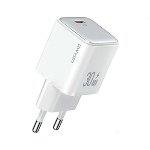 USAMS CC186TC02 wall charger 1xUSB-C 30W PD Fast Charging X-ron Series white