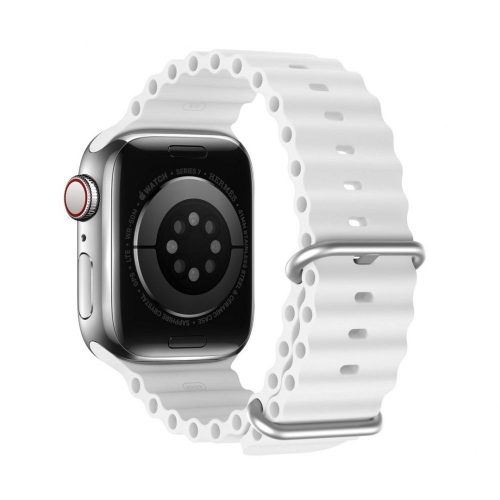 DUX DUCIS Ocean Wave - sport silicone strap for Apple Watch 42/44/45mm white