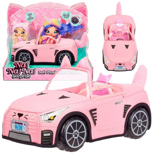 Na! Na! Na! Meglepetés plüss rózsaszín autó átalakítható rózsaszín cica #4921